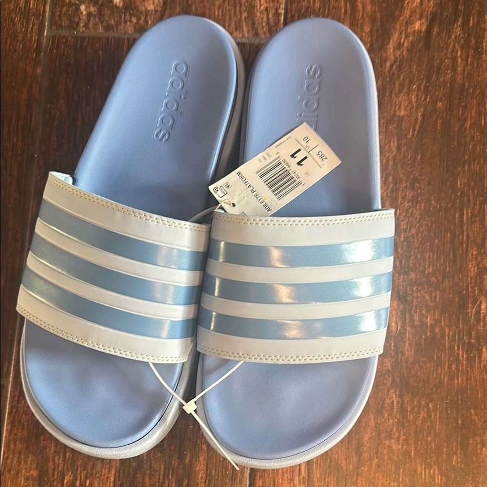 Adidas Light Blue Slide Sandals